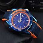Azul - Detalles Naranja